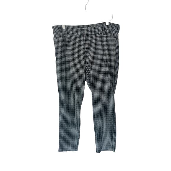 Old Navy Plus Black Houndstooth Office Career Work Pixie Skinny Pants Size‎ 16 - Picture 1 of 13